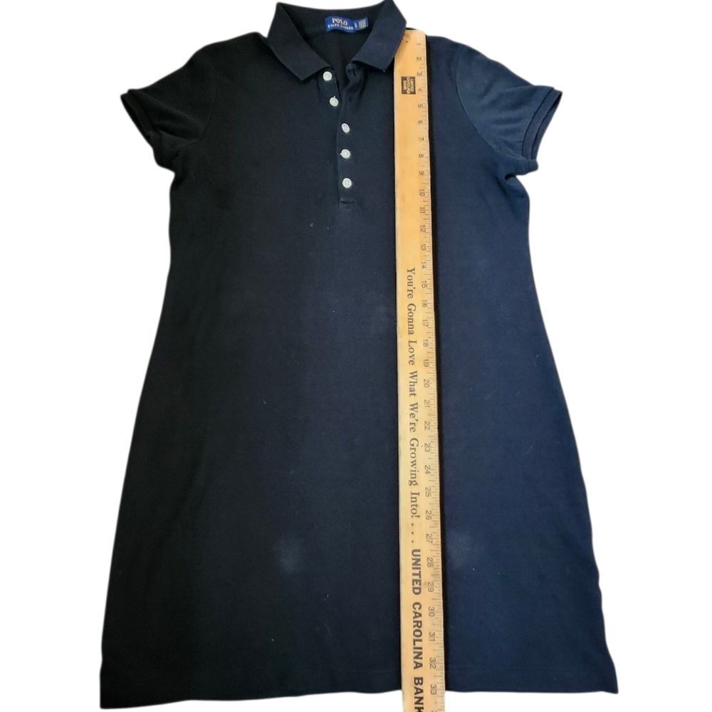 Polo by Ralph Lauren Black Buttoned Polo Dress. Sz. L - Picture 6 of 7